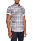 Men's Short-sleeve Electric Dobby