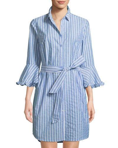 3/4-sleeve Belted