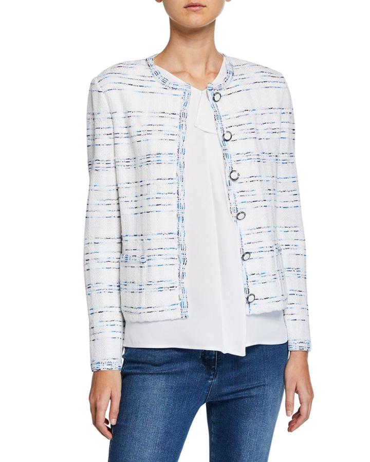 Pacific Space-dye Tweed Knit Jacket