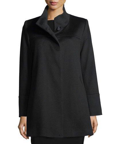 Stand-collar Wool Car Coat