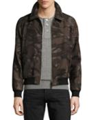 Camouflage Raglan Bomber Jacket