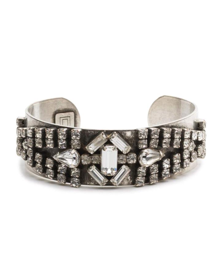 Petunia Mixed Crystal Kick Cuff Bracelet