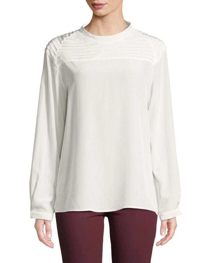 Chrystal Pleated Long-sleeve