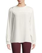 Chrystal Pleated Long-sleeve