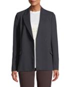 Sweatshirt-style Stretch Cotton Blazer
