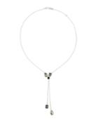 925 Rock Candy Cluster Double-lariat Necklace In Black Tie