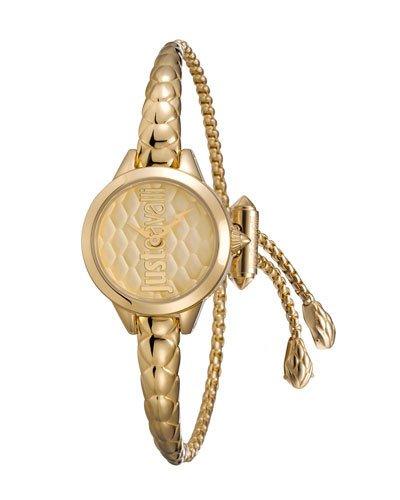 24mm Logo Bangle Adjustable Watch, Champagne