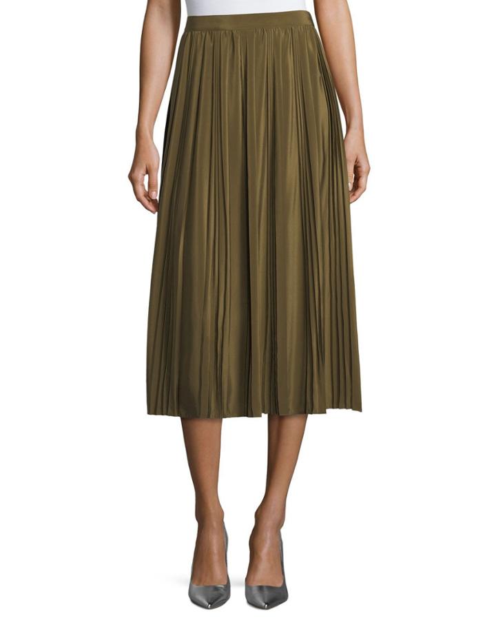 Pleated A-line Cotton