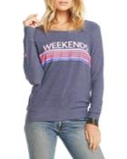 Striped Weekends Long Sleeve Graphic Tee