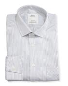 Holt Striped Dress Shirt, White/black