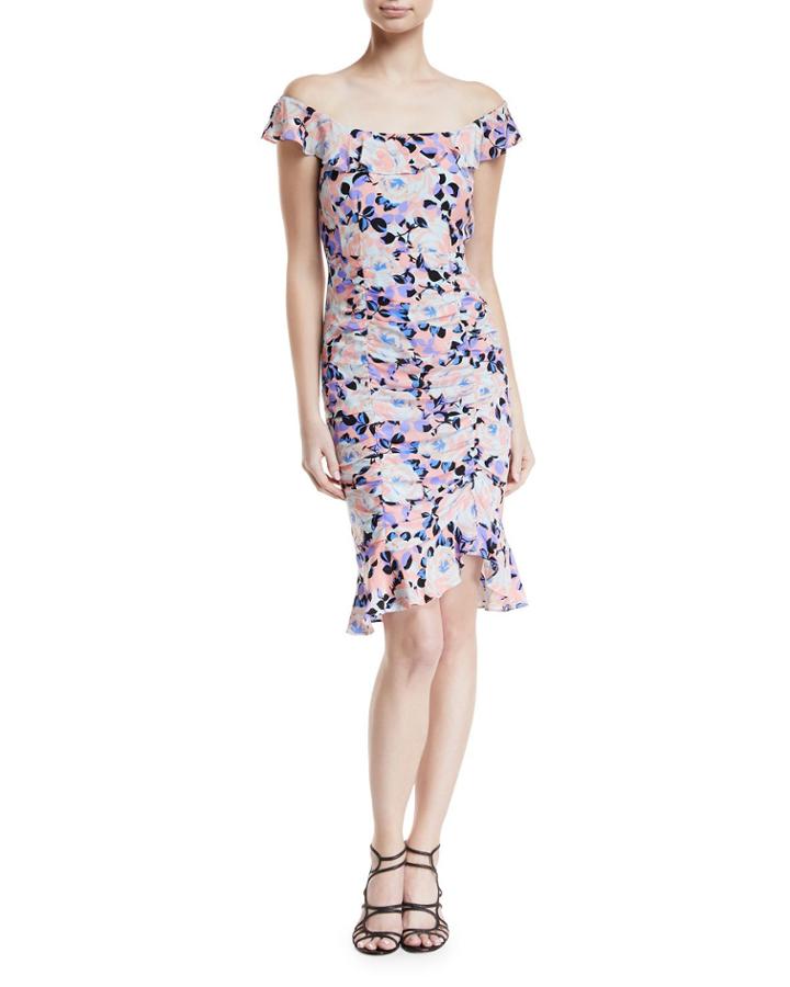 Seductress Off-the-shoulder Floral Dress