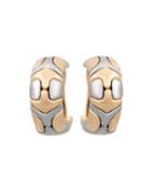 Two-tone Clip-on Huggie Earrings