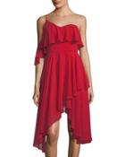 One-shoulder Chiffon Dress