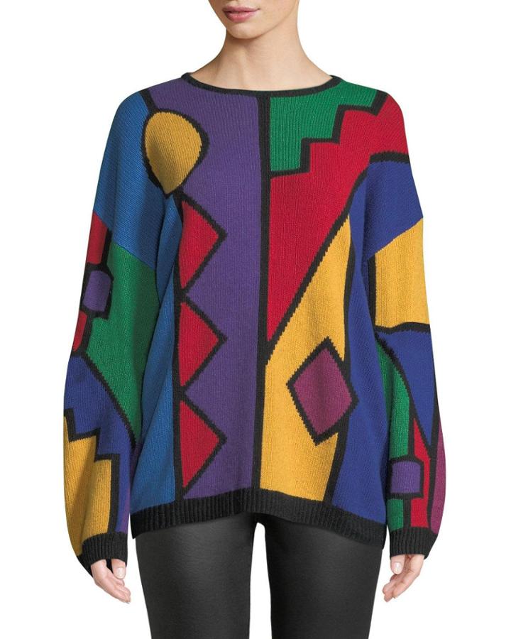 Abstract Oversized Knitted Jumper