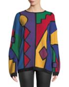 Abstract Oversized Knitted Jumper