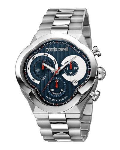 Men's 47mm Clover Chronograph Watch W/ Bracelet,