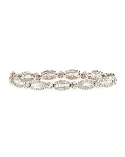 14k White Gold Diamond Tennis Bracelet,