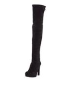 Plathigh Suede Over-the-knee Boot, Black
