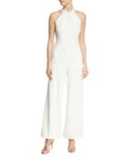 Twist-neck Wide-leg Halter Jumpsuit