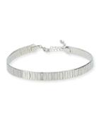 Etched Silvertone Choker