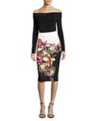 Floral-printed Pencil