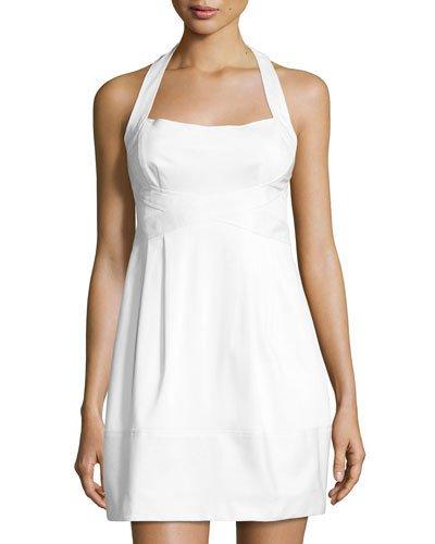Crisscross-front Piqu&eacute; Dress