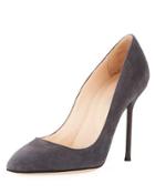 Suede High Slip-on Pump,