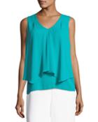 Sleeveless V-nk Blouse W