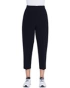 High-rise Wool-seersucker Ankle Pants