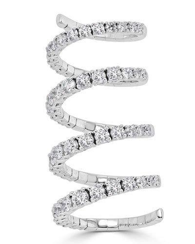 18k White Gold Diamond Wrap Ring,