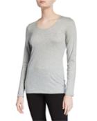 Long-sleeve Scoop-neck Rib Tee
