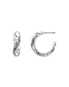 Kali Arus Quartz, Topaz & Iolite Hoop Earrings, River Colorway,