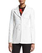 Patch-pocket Three-button Jacket, Optic White