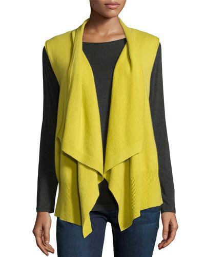Cashmere Draped Vest