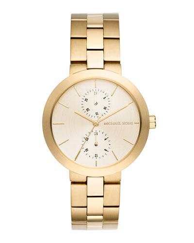 39mm Garner Chronograph Bracelet Watch, Golden