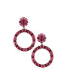 Composite Ruby & Garnet Drop Earrings