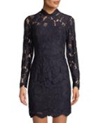 Lace Mock-neck Cocktail Dress