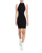 Mock-neck Cutout Bodycon Dress