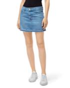 Bonny Mid-rise Denim Mini Skirt W/ Released Hem