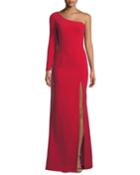 One-sleeve Cape-back Gown