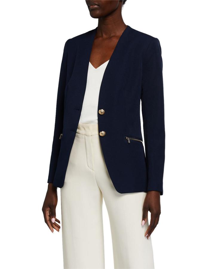 V-neck 2-button Jacket