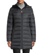 Basic Puffer Coat With Removable Hood