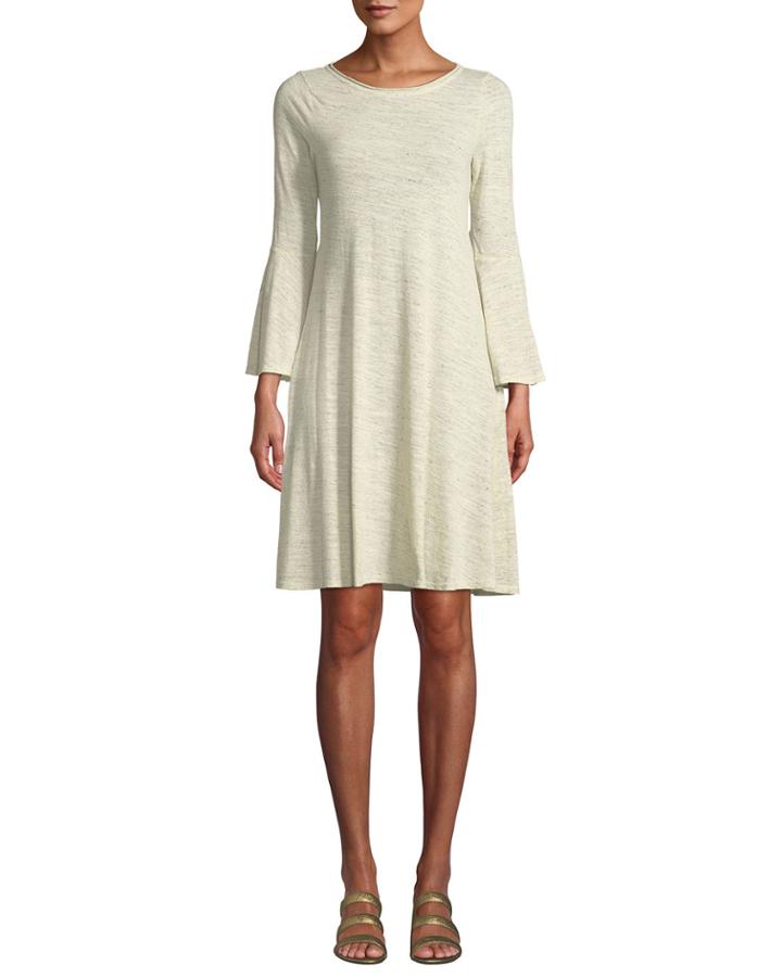 Flutter-sleeve T-shirt Dress