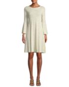 Flutter-sleeve T-shirt Dress