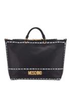 Printed Stitch Leather Tote Bag
