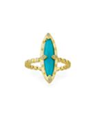 Amazonian Allure Turquoise Cocktail Ring,