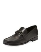 Men's Grandioso Gancini-bit Leather Moccasin
