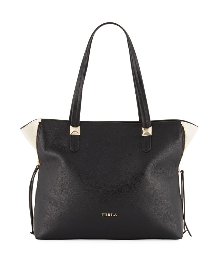 Kim Medium Leather Tote Bag