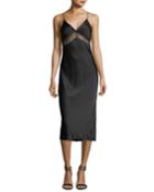 Lace V-neck Satin