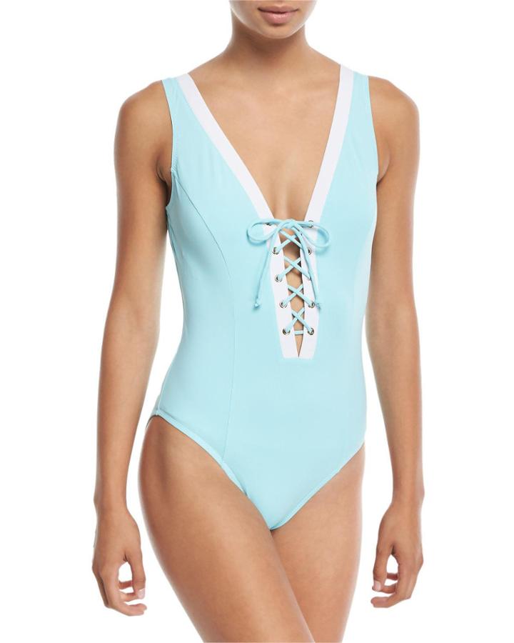 Lace-up One-piece